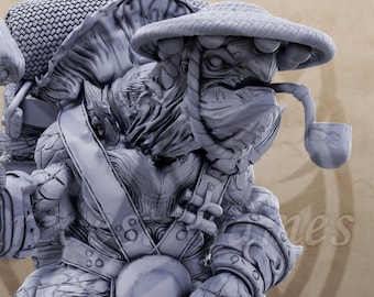 Ubac Tortle Dungeons Dragons Miniature DnD TurtleFolk Mini - Praetorians of Shield Island - Daybreak Miniatures