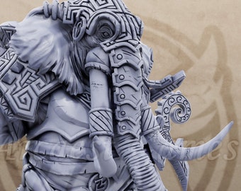 Amarula | Elephant Folk Loxodon Oliphant Miniature Dungeons Dragons DnD Mini - Oliphants of Red Ridge - Daybreak Miniatures