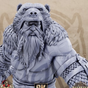 Magnar Runeblade 32mm Scale Viking Miniature Dungeons Dragons DnD Barbarian Mini - Northmen of the Howling Glacier