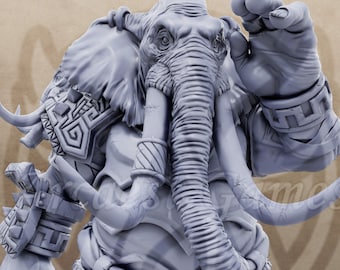 Cyrus | Elephant Folk Loxodon Oliphant Miniature Dungeons Dragons DnD Mini - Oliphants of Red Ridge - Daybreak Miniatures