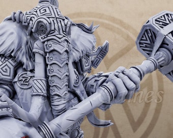 Ugro | Elephant Folk Loxodon Oliphant Miniature Dungeons Dragons DnD Mini - Oliphants of Red Ridge - Daybreak Miniatures