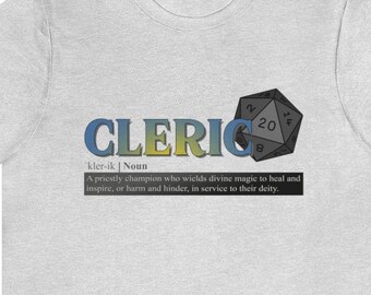 DnD Cleric Shirt, Cleric Class Definition Tshirt, Dungeons and Dragons Tee, DnD Shirt, Dungeon and Dragons Player Gift