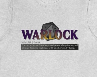 DnD Warlock Shirt, Warlock Class Definition Tshirt, Dungeons and Dragons Tee, DnD Shirt, Dungeon and Dragons Player Gift