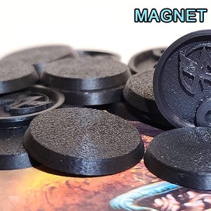 Magnet Ready 3D Printed Miniature Bases for Tabletop RPG and Mini Wargaming