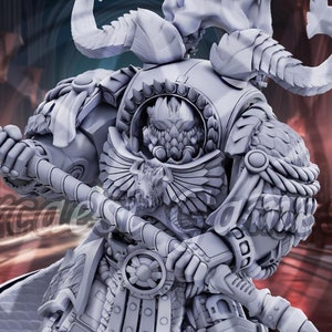 Dragon Knight Space Commander Grimdark Marine Tabletop Wargaming Miniature UNOFFICIAL Proxy - Atlan Forge