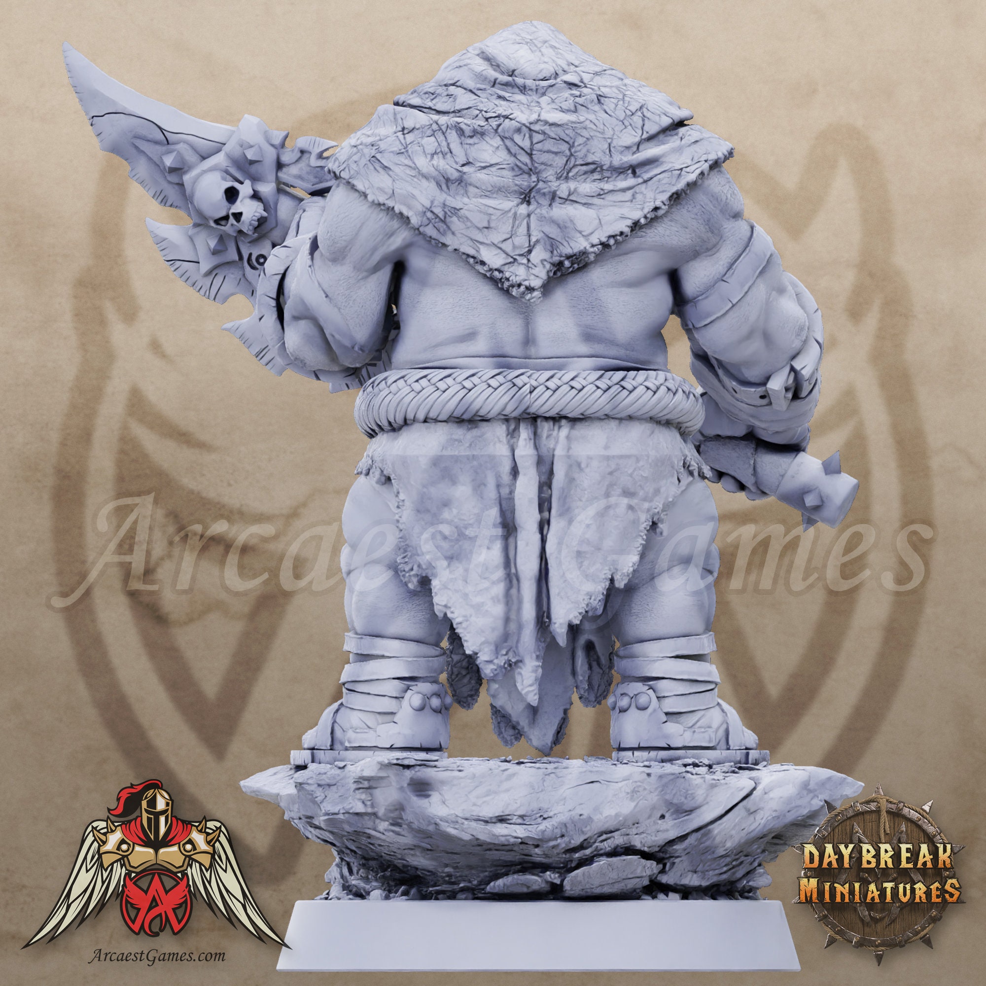 Skidz Hood 32mm Scale Orc Miniature Dungeons Dragons Mini