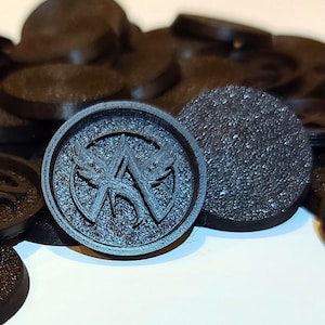 3D Printed Round Miniature Bases for Tabletop RPG and Mini Wargaming