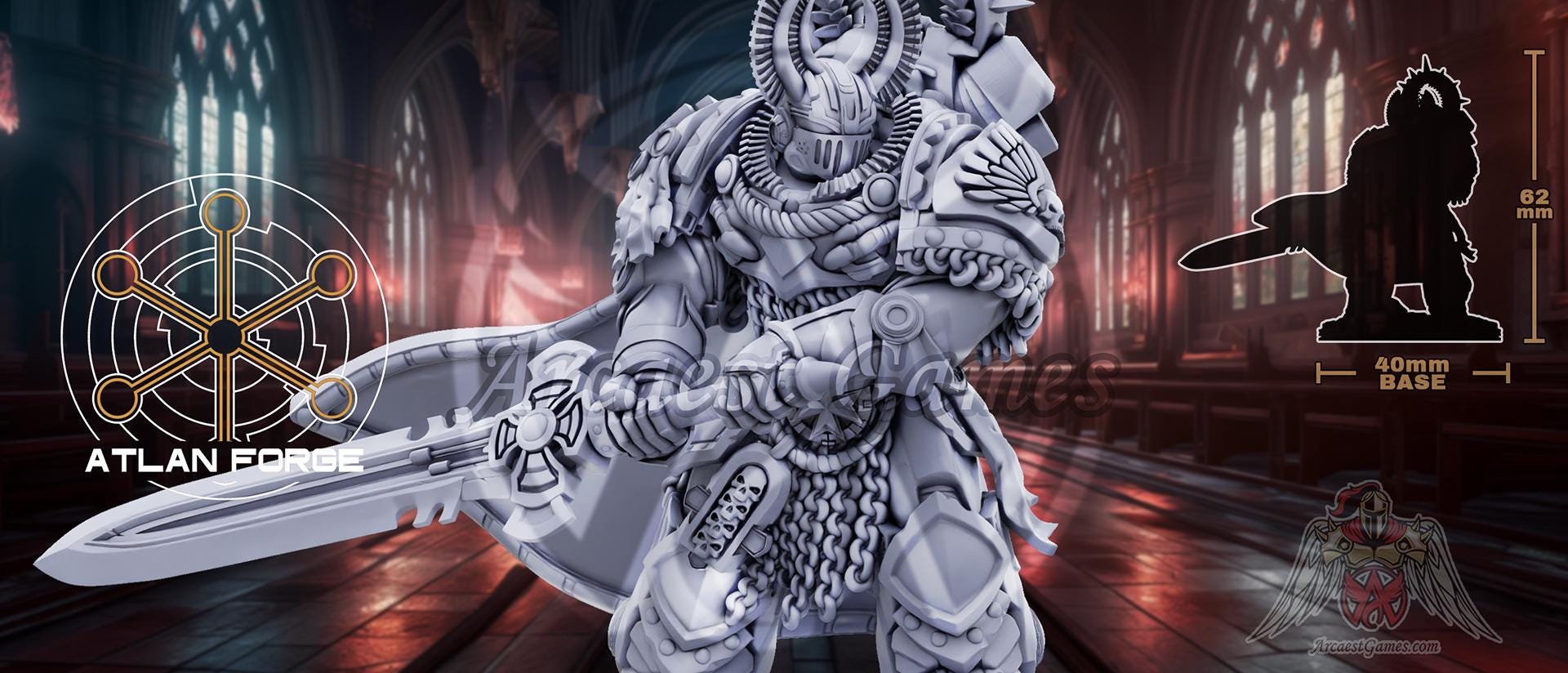 Space Knight Templar Captain Mini Grimdark Marine UNOFFICIAL Proxy ...