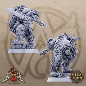 Jugger Hochmann (2 Weapon Choices) - Orc from Daybreak Miniatures "Mercenaries of the Void" release! Perfect mini figure for Dungeons and Dragons (D&D), Pathfinder, and Age of Sigmar!