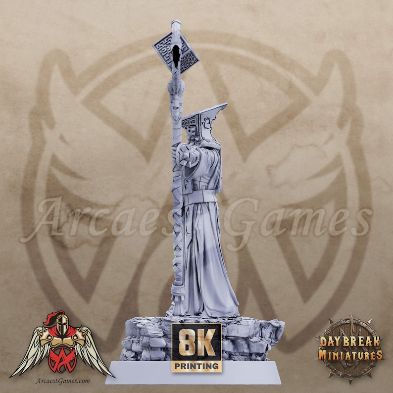 Arch Mage Coronus 32mm Scale Mage Wizard Sorcerer Miniature Dungeons ...