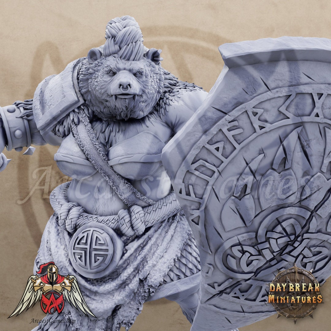 Ursulla Rammer Female Bearfolk Werebear Miniature for - Etsy