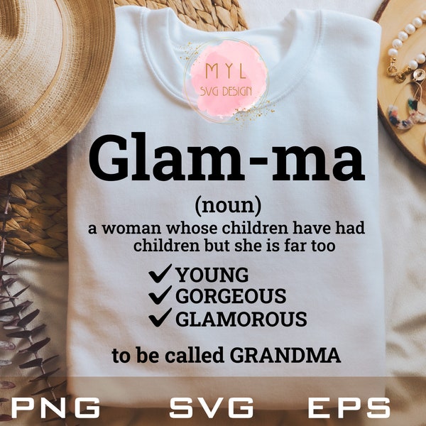 Glam-ma svg , MOM Vintage Svg , Mom Life Svg , Silhouette Cut file , Mom BOY Svg ,Files for Cricut , Retro SVG