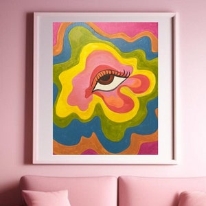 Colorful and Funky Painting Digital Print Download