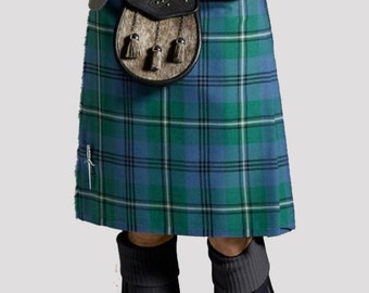 Highland Traditional royal Ben Lomond  Tartan Kilt For Men Custom Size Kilt