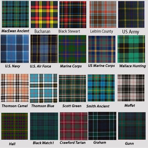 Choose your Clan Tartan - Traditional kilt Scottish  Black Stewart   Package Deal Available Tartans 100 - Handmade Men's Kilt Set