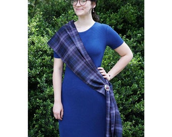 Choose your Clan Tartan - Women Long Tartan Sash Scottish Wedding Dress Available Tartans 100
