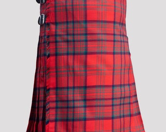 Handmade Matheson Red Modern Tartan Kilt - Acrylic Wool, Made to Order