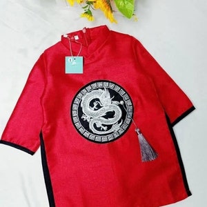 Pre-Made Vietnamese Boy Ao Dai (áo dài bé trai),  Kids Vietnamese traditional dress, ao dai be trai