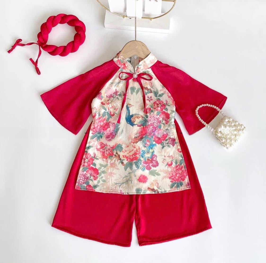 Kimono Traditional Chinese Clothing Female Chinese Silk Robe Costume Girls  Children Kimono China Traditional, image size:1125x1109