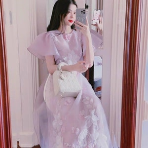 Pre-made Modern Vietnamese Ao Dai , Áo dài cách tân qipao cheongsam