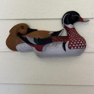 Vintage 1978 Blow Mold Resin Duck Wall Decor Indior Outdoor