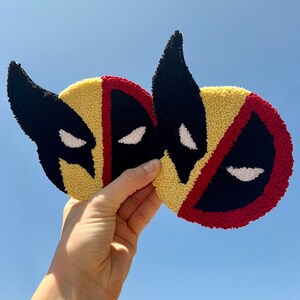 Punch Needle Mug Rugs, Tufted Coasters, Housewarming Gift, Handmade DIY, Superhero, Movie, New