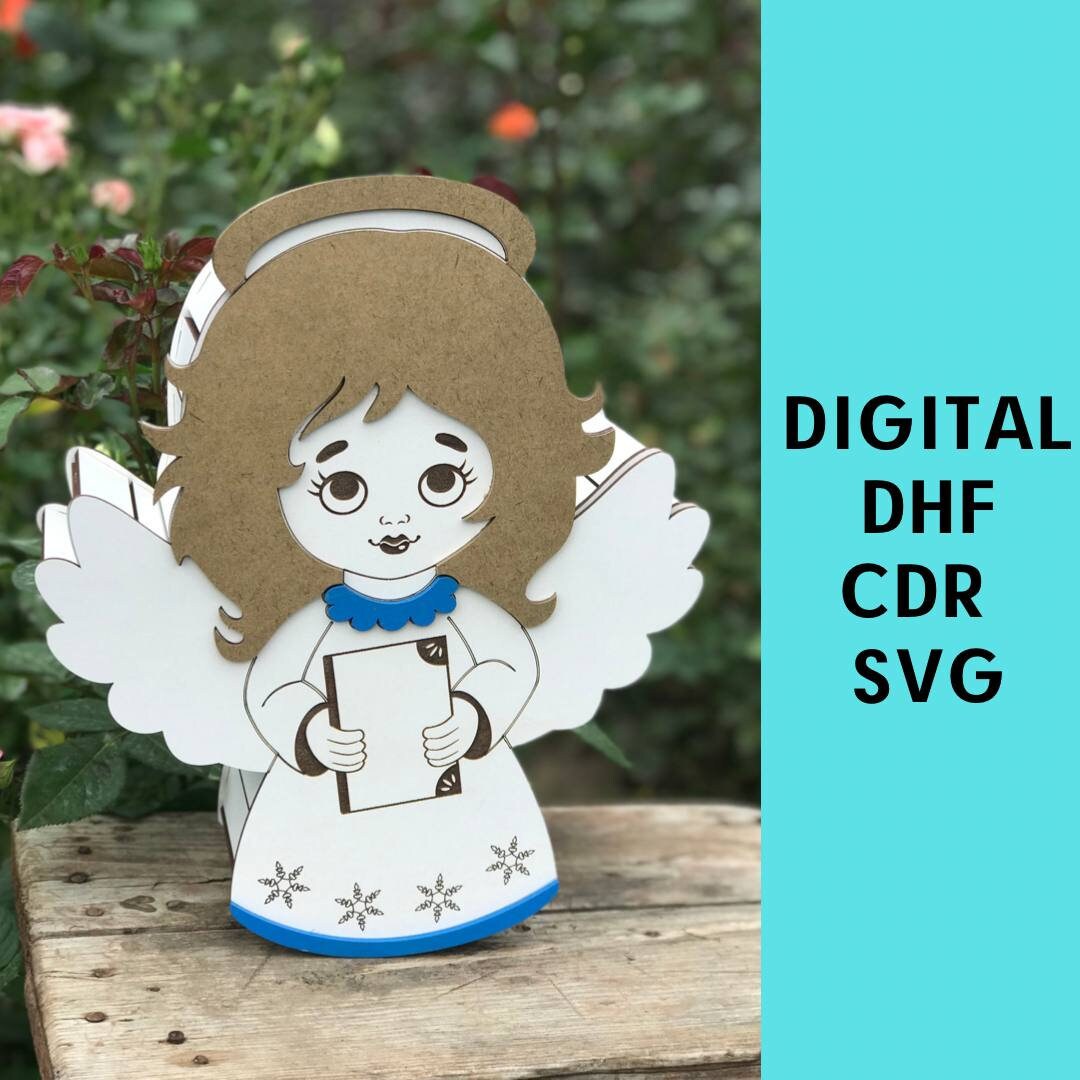 Angel-shaped Box,3 Mm - Digital Laser Files - SVG/DHF/CDR - Etsy
