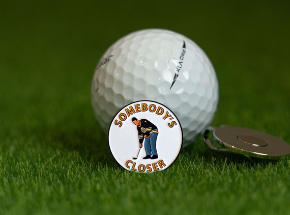 Somebody's Closer Happy Gilmore Golf Ball Marker With Magnetic Hat