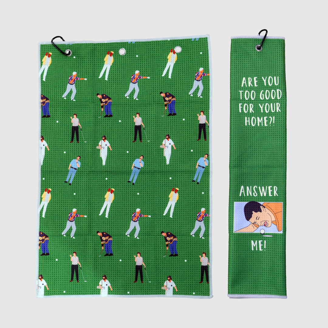 Happy Gilmore Reversible Microfiber Premium Golf Tri Fold Towel Great Golf Gift Etsy
