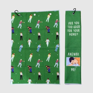 Happy Gilmore Golf Towel: Reversible Microfiber Tri-Fold Gift