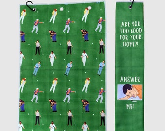 Happy Gilmore Golf Towel: Reversible Microfiber Tri-Fold Gift