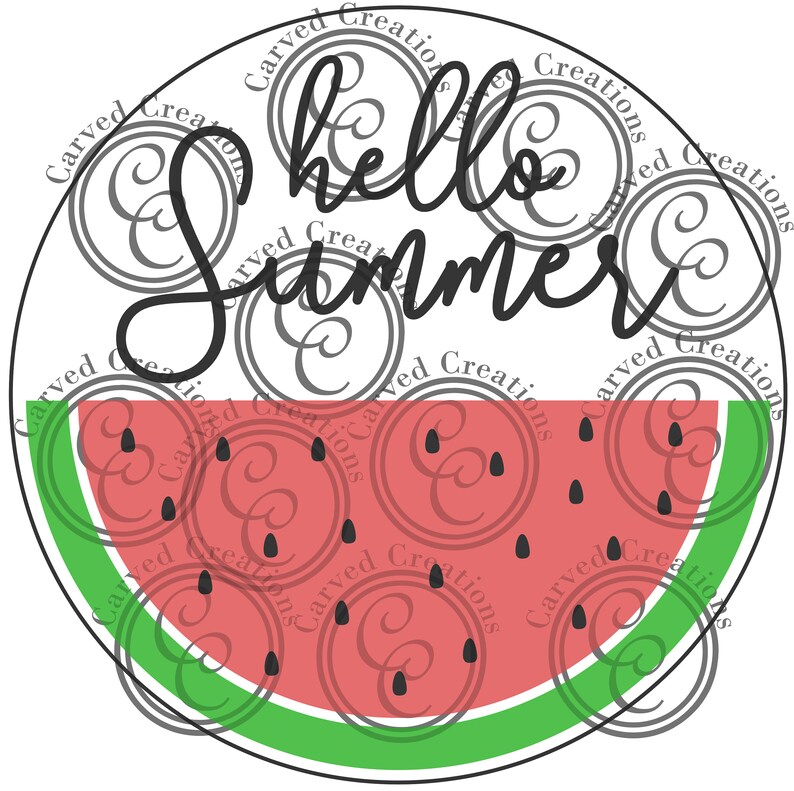 hello summer watermelon sign glowforge summer sign file summer sign file watermelon sign glowforge file watermelon sign svg image 3