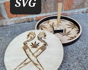 Archivo cortado a láser para caja de almacenamiento: Bandeja para liar conos SVG (descarga digital)