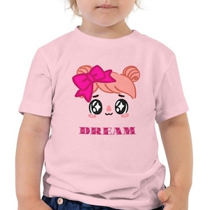 Anime Cute Chibi cartoon DREAM T-shirt voor peuter Kawaii minnaar Cadeau voor kinderen inspirerende afbeelding voor kinderen, Haarlint Karakter Shirt