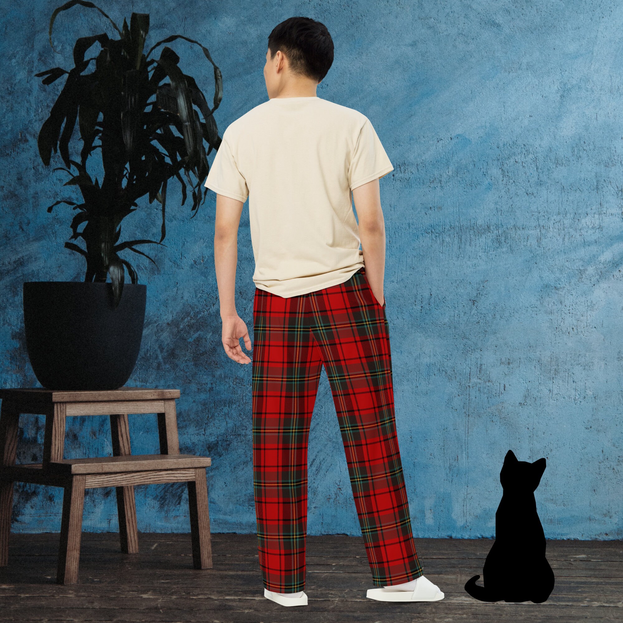 Smokey Joe’s Tartan Check Wide Slacks Smokey Joe's Tartan Check Wide Slacks