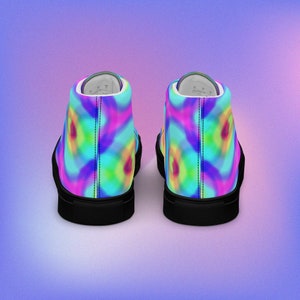 Colorful Funky Psychedelic Women’s high top canvas shoes