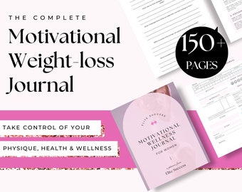 Motivational Weight Loss Journal | Weight Loss Journal, Weight Loss Tracker, Weight Loss Planer, Fitness Journal, Meal Planner