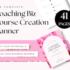 Course Creation Planner, Coaching Program | Workbook Template, Course Creator Coaching Template, Course Workbook Coaching Business Template