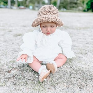 Kids Baby Girl Boater uncomfortableness Straw