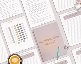 Daily Manifestation Journal Printable 60+ Prompts, Manifestation Planner, Printable Manifestation Guide, Spiritual Journal, Goal Journal