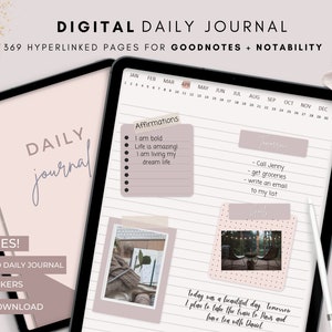 Daily Digital Journal for Goodnotes, Notability, Digital journal for iPad, Hyperlinked Journal, Digital Notebook, Digital prayer journal