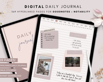 Diario digital diario para Goodnotes, Notabilidad, Diario digital para iPad, Diario hipervinculado, Cuaderno digital, Diario de oración digital