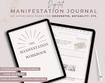 Digital Manifestation Journal, Manifestation Planner, Spiritual Planner, Manifest journal, Law of Attraction journal, LOA Journaling
