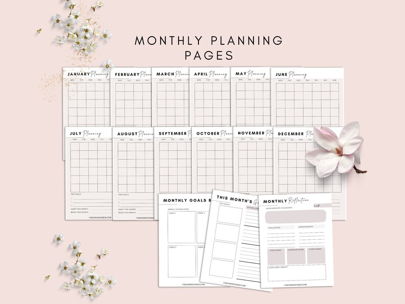 2024 Goal Planner Bundle Printable Digital Goal Planner - Etsy
