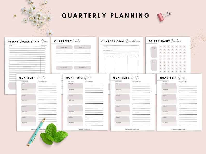 2024 Goal Planner Bundle Printable Digital Goal Planner - Etsy