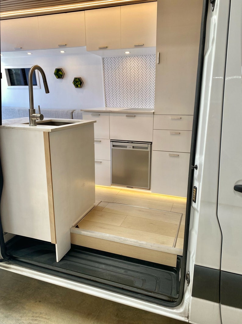 Camper Van Recessed Hidden Indoor Shower Pan Etsy