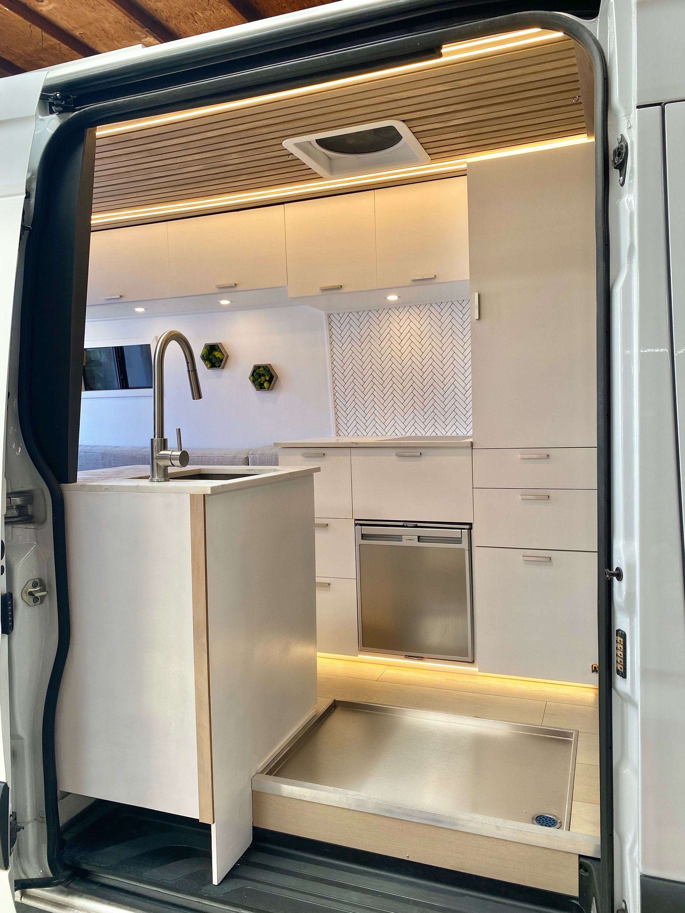 Camper Van Recessed Hidden Indoor Shower Pan Etsy
