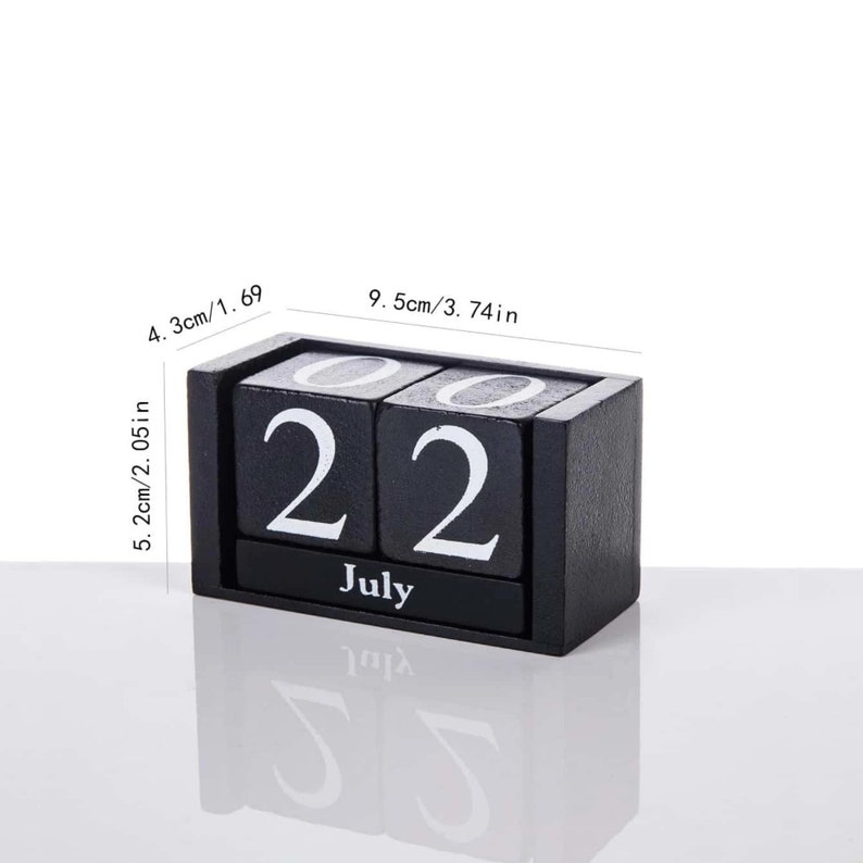 Wooden Block Calendar Set, Desk Calendar Set, Tier Tray Decor