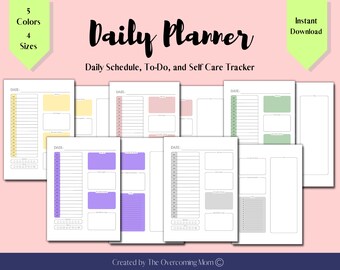 Daily Planner, Blank Daily Planner, Hourly Daily Planner, Hourly To Do List, Daily Schedule And Reflection Planner, Hourly Daily Schedule