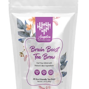Gehirn Booster Wellness Tee - Umweltfreundliche Kräutermischung für Mentale Klarheit & Fokus - Natürlicher Tee für Tee Liebhaber